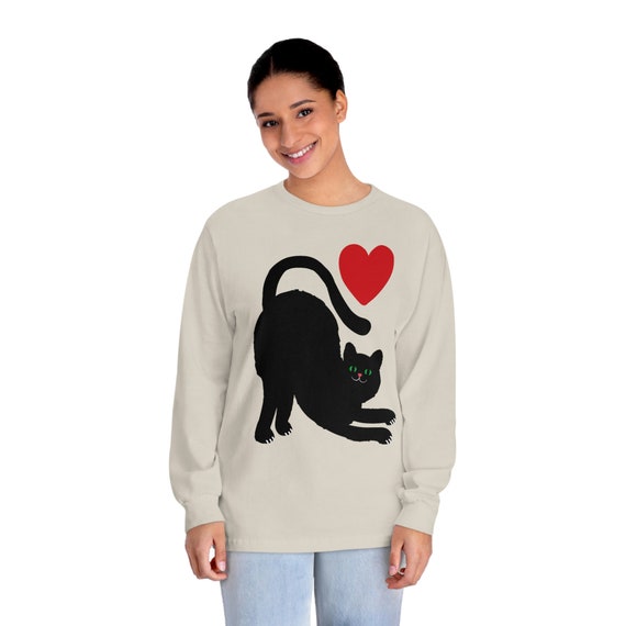 Unisex Classic Long Sleeve T-Shirt - love, cat, animal, kitten