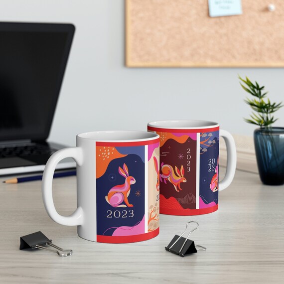 Mug 11oz - chinese new year, rabbit, year of the rabbit, 2023, vietnam, korea, taiwan, china, new year, gift, family, friend,v1,lunar