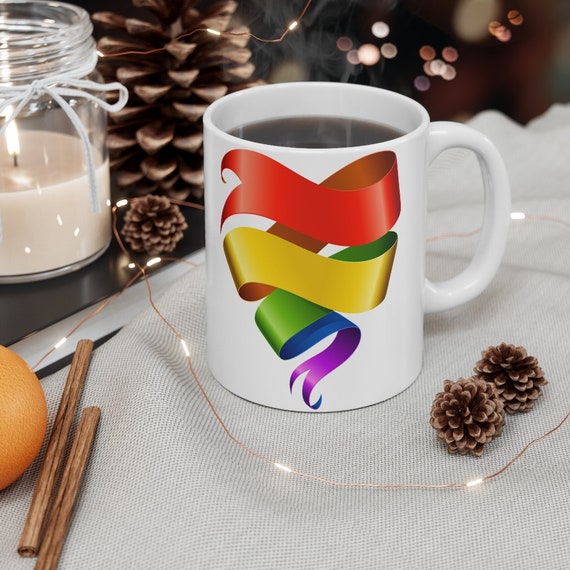Mug 11oz - valentine, love, friend, office, work, celebrate, family, friend, celebrate, happy, gift, fun, pride, erg, lgbtq, proud, rainbow