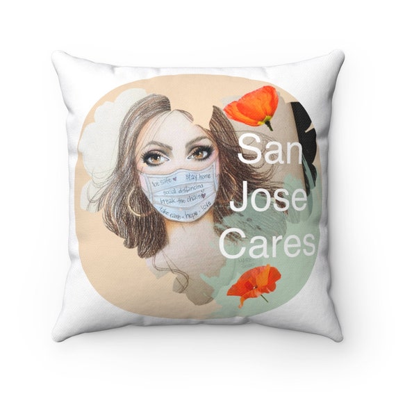 Spun Polyester Square Pillow - P29
