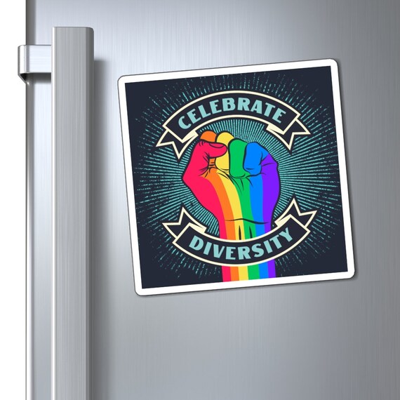 Magnets - celebrate, lgbtq, love is love, diversity, inclusiveness, lgbt, pride month, pride, proud, inclusive, gay pride, gift