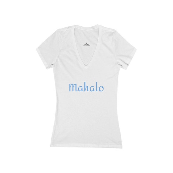 Women's Jersey Short Sleeve Deep V-Neck Tee - 186