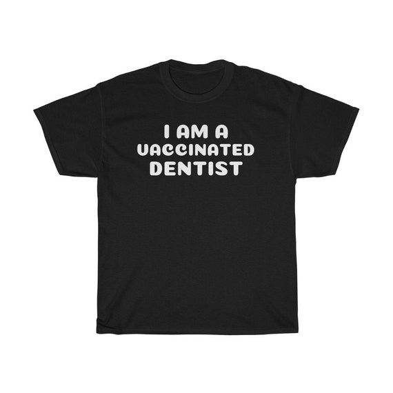 Unisex Heavy Cotton Tee - vaccinated, vaccine, covid-19, free, gift, fun, hug, friends, family, kids, high school, 2021, dentist