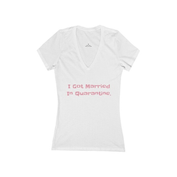 Women's Jersey Short Sleeve Deep V-Neck Tee - 328