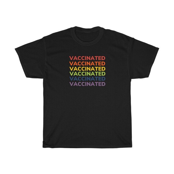 Unisex Heavy Cotton Tee - vaccine, vaccinated, 2021, covid-19, covid, shot, spring, summer, fun, gift idea, t-shirt, pride, lgbtq