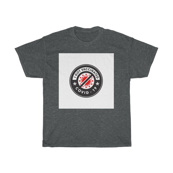 Unisex Heavy Cotton Tee - vaccine, vaccinated, 2021, covid-19, covid, shot, spring, summer, fun, gift idea, t-shirt