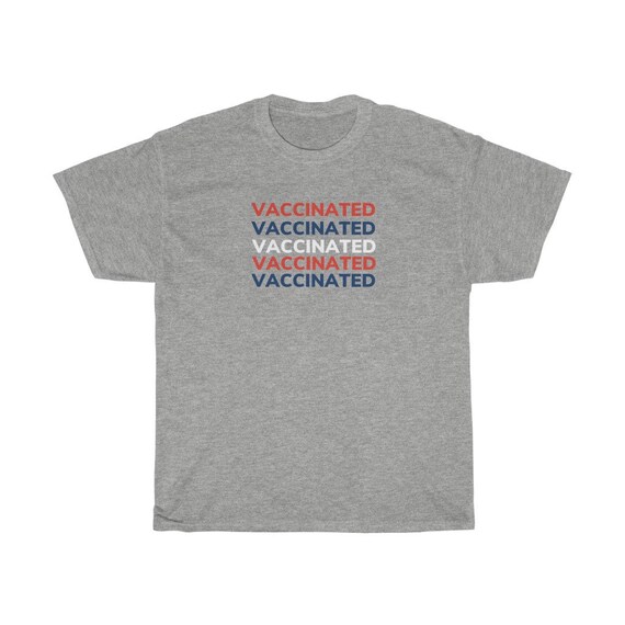 Unisex Heavy Cotton Tee - vaccine, vaccinated, 2021, covid-19, covid, shot, spring, summer, fun, gift idea, t-shirt