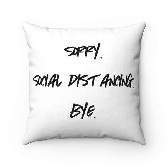 Spun Polyester Square Pillow - P23- I'm over 2020, zoomed out, covid, stay-at-home, corona