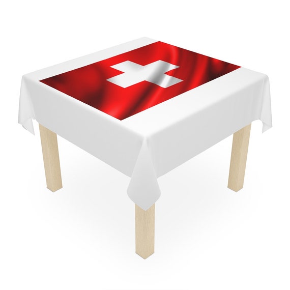Table Cloth - Switzerland, Suisse, Svizzera, Swiss Abroad, gift, family, travel, vacation, Christmas, Alps