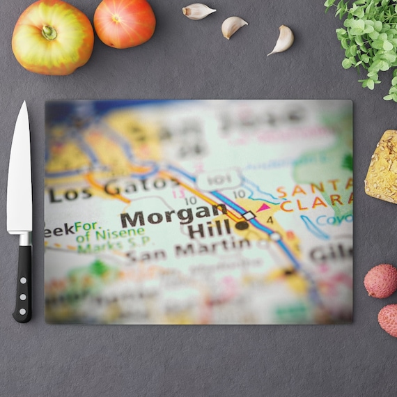Cutting Board - Morgan Hill, California, 95037, gift idea, travel, business, souvenir, kitchen, cooking