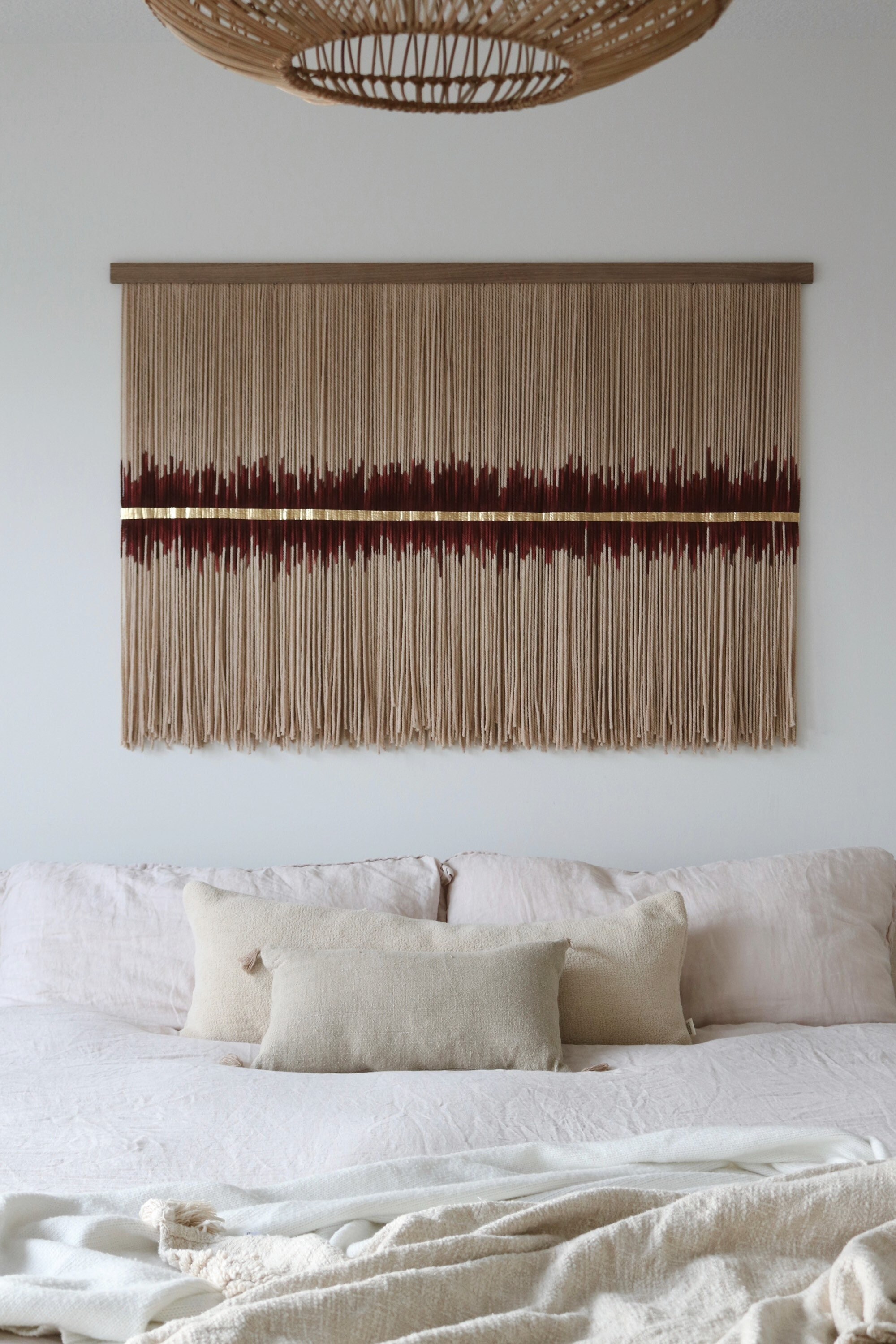 Dip Dye Tapestry Fiber Art Hanging Yarn Tapestry Dip Dye Etsy