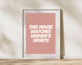 Impressão artística sobre esportes femininos: decoração de casa empoderadora (download digital)