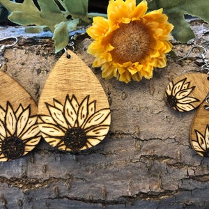 Sunflowers Wooden Bookmark