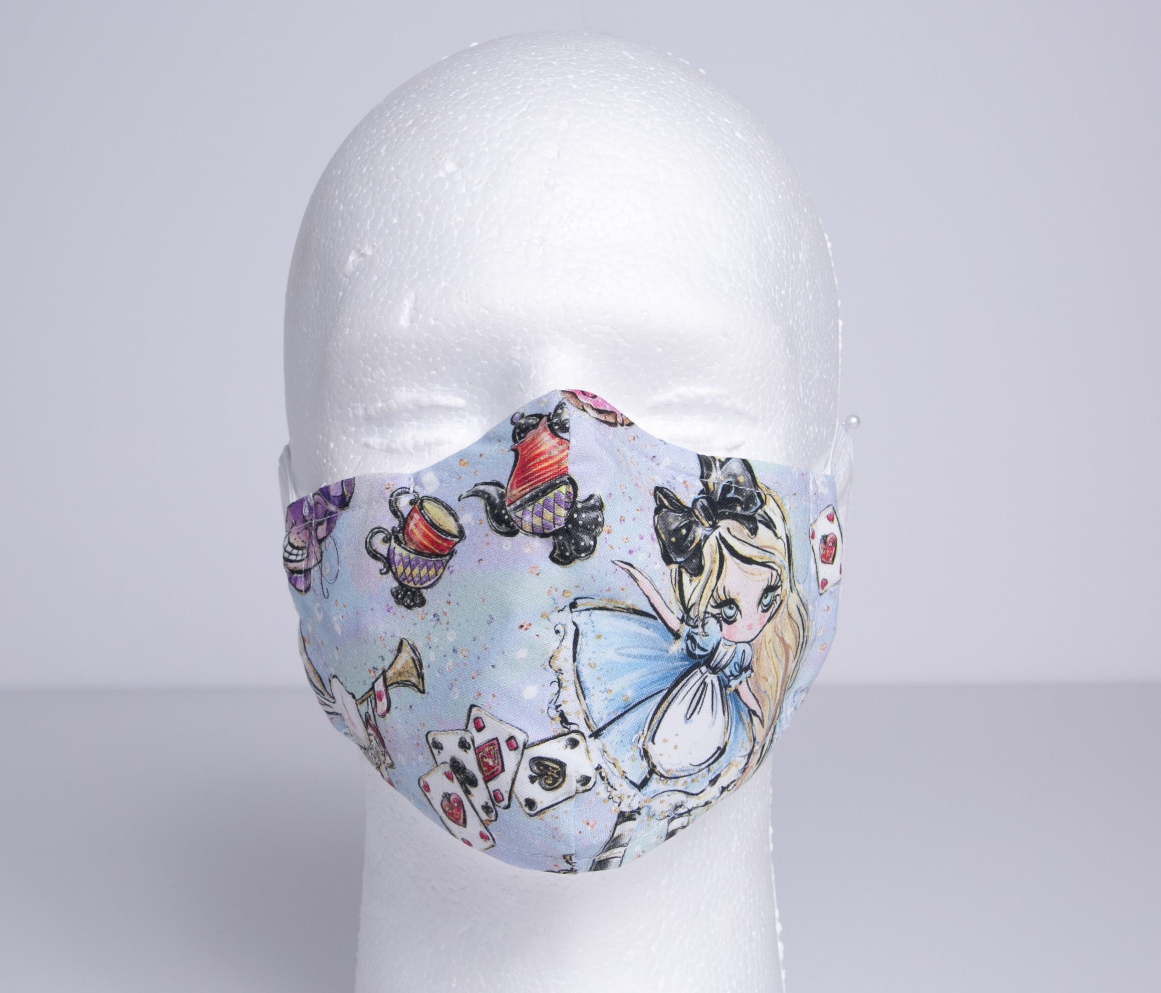 Alice Wonderland Face Mask 2 PM2.5 Filters USA Fabric Face Etsy