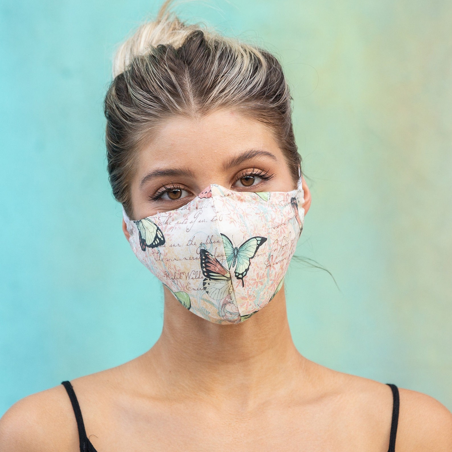 Butterfly Face Mask 2 PM2.5 Filters USA Butterfly Fabric Etsy