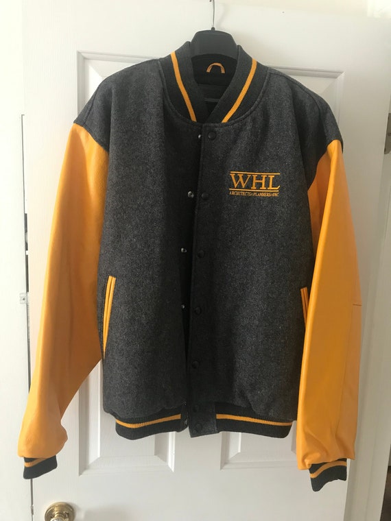 VTG 1998 Golden Bear Wool and Leather Letterman Ja