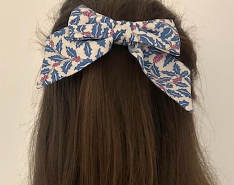 Liberty Christmas |Haarschleife |Haarschmuck |Französische Haarspangen| Freiheit Geschenk | Weihnachts-Stoffe | Limitierte Auflage |