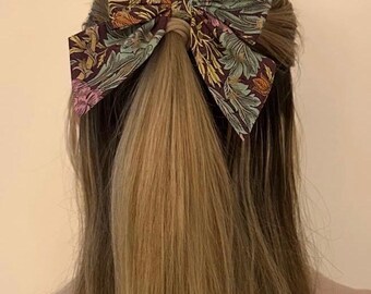 Liberty Christmas |Haarschleife |Haar Accessoire |Französische Haarspangen| Freiheit Geschenk | Weihnachts-Stoffe | Limitierte Auflage | Liberty Tana Lawn