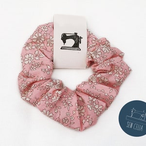 Liberty Hair Scrunchie | Luxury Hair Tie | Liberty Gift | Pink Capel Tana Lawn