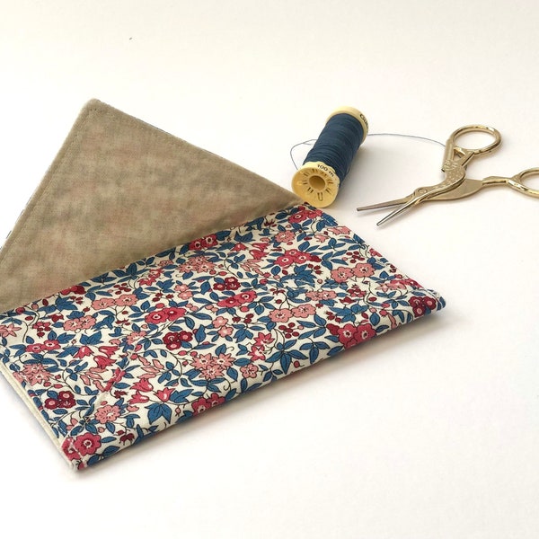 Sobre de regalo / Cartera de regalo / Sobre de dinero / Sobre de tela / Embalaje Liberty / Portatarjetas de visita / Liberty London Winter Fabrics