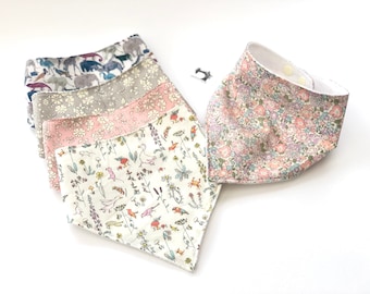 Liberty Baby Mädchen Lätzchen | Baby-Bandana | Mädchen Dribbeln Lätzchen | Baby-Dusche-Geschenk | Essbare Lätzchen