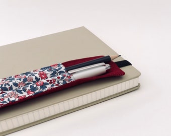 Liberty London Fabric Pen Holder | Pen Pouch for Notebooks, Journals and Moleskine | Stationery Lover Gift | Birthday Gift