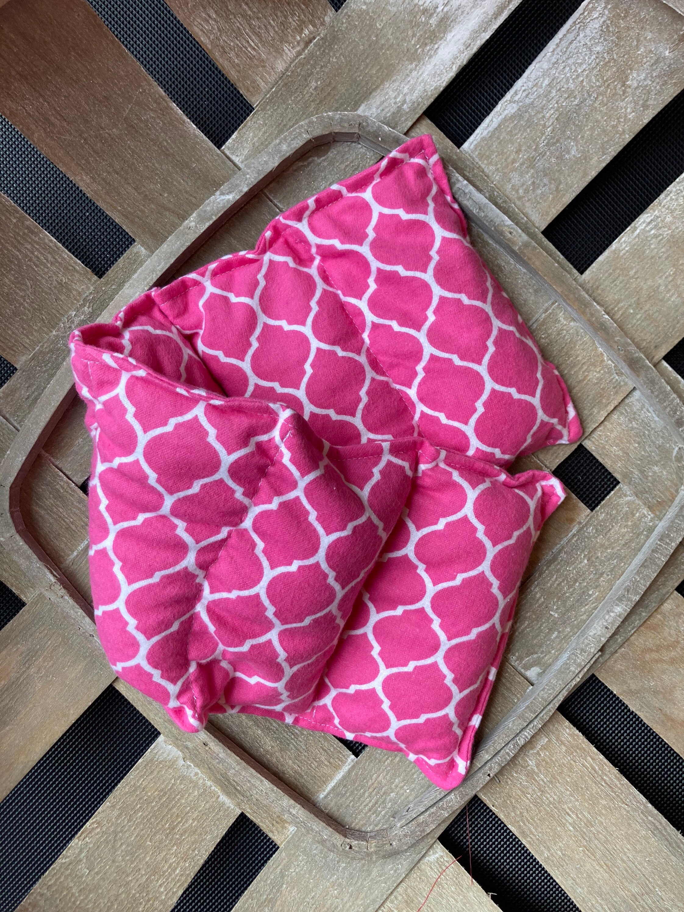 PINK Heat Pack Rice Neck Warmer Microwavable Flannel Etsy