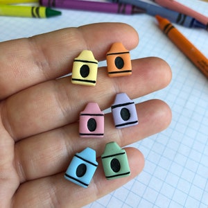 Pack of Crayons Stud Earrings
