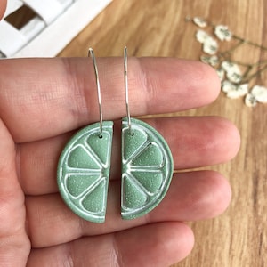 Lime Slice Dangle Earrings