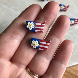 USA Patriotic Stud Earrings