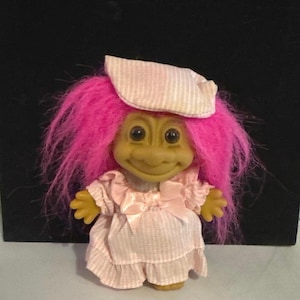 Vintage Bedtime Russ Troll Doll 5 inch