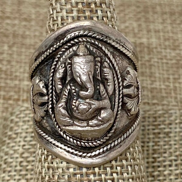 Sterling Silver Ganesh Ring