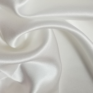 Mulberry Silk Fabric 25, 30, 40 Momme | 45&quot; Width | Grade 6A 100% Pure Mulberry Silk Charmeuse| Organic Natural Undyed| Half Yard or by Yard