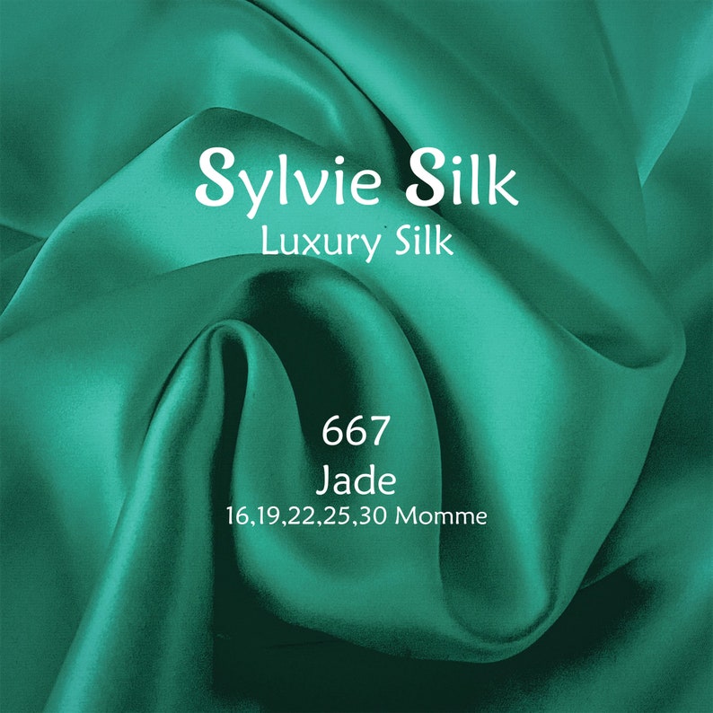 25 & 30 Momme Mulberry Silk Fabric JADE Width 45 Grade 6A Etsy