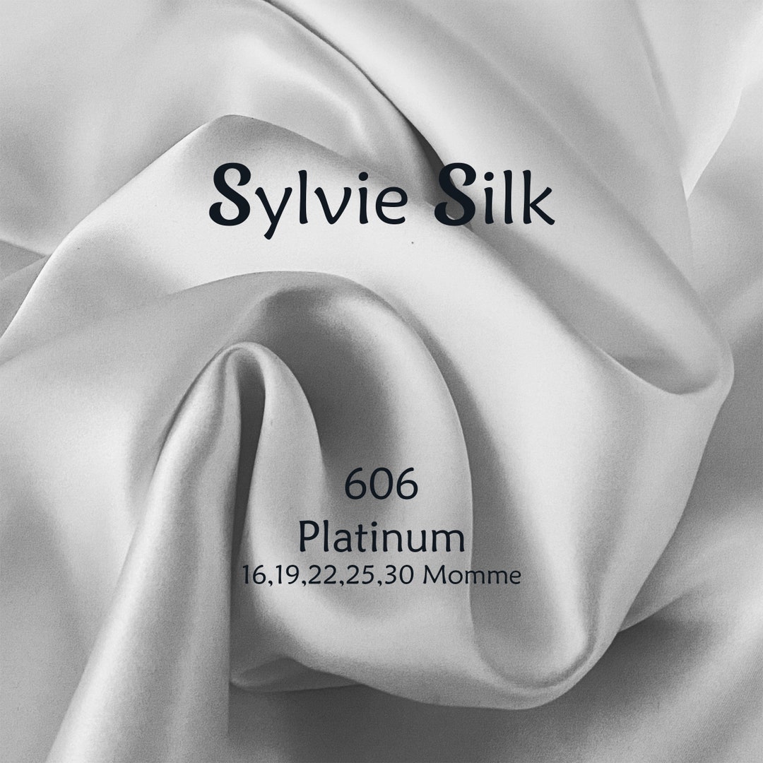 25 & 30 Momme Mulberry Silk Fabric PLATINUM Width 45 Grade 6A 100 Pure Mulberry Silk Charmeuse