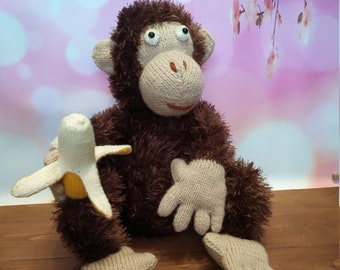 Gorilla, Gehäkeltes Spielzeug, gestrickter Zoo, Affe, Spielzeug für Kinder, Geschenk, Happy Birthday