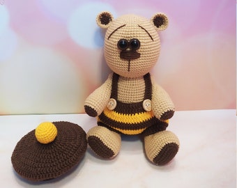 Bear,  amigurumi,  crochet toy, zoo animals,  toy baby,  interior toy, maslenitsa,  best friend,  childhood friend