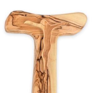 Wall Cross Made of Olive Wood in Bethlehem the Holy Land - Unique Gift for any Occasion - Wall Crucifix Stamped with Jerusalem on the Back