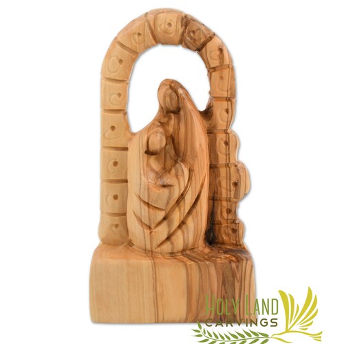 Olive Wood Holy Family Statue Wooden Holy Family Figurine for Etsy