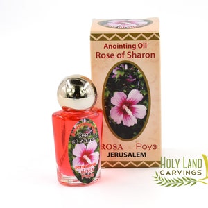 Rose Anointing Oil, Jerusalem Anointing Oil Handmade in the Holy Land, 1.5 oz. Healing Oil, Holy Land Souvenir