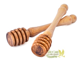 Olive Wood Honey Dipper Stick | Honey Bee Dipper | Honey Sticks | Wooden Honey Dippers
