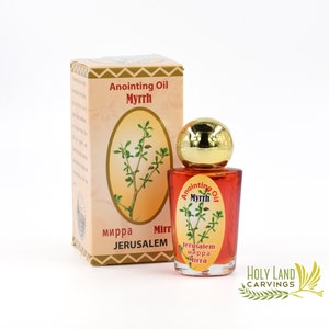Myrrh Anointing Oil, Jerusalem Anointing Oil Handmade in the Holy Land, 1.5 oz. Healing Oil, Holy Land Souvenir