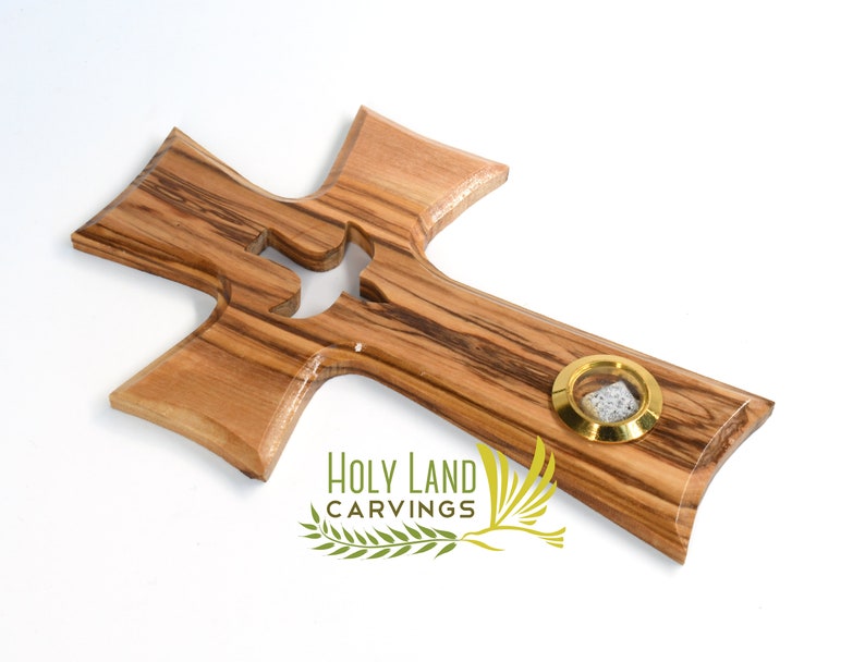 Olive Wood Cross Holy Spirit Wall Hanging Cross Made in the Etsy
