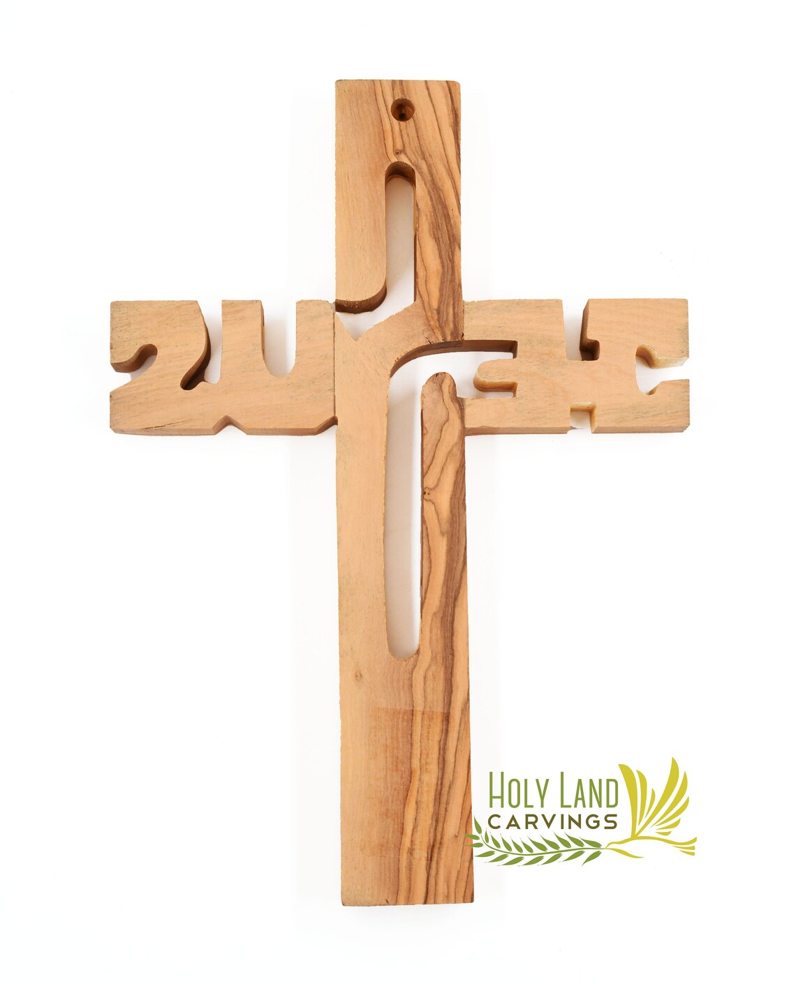 Jesus Name Cross Made of Olive Wood Wooden Wall Cross Holy Etsy