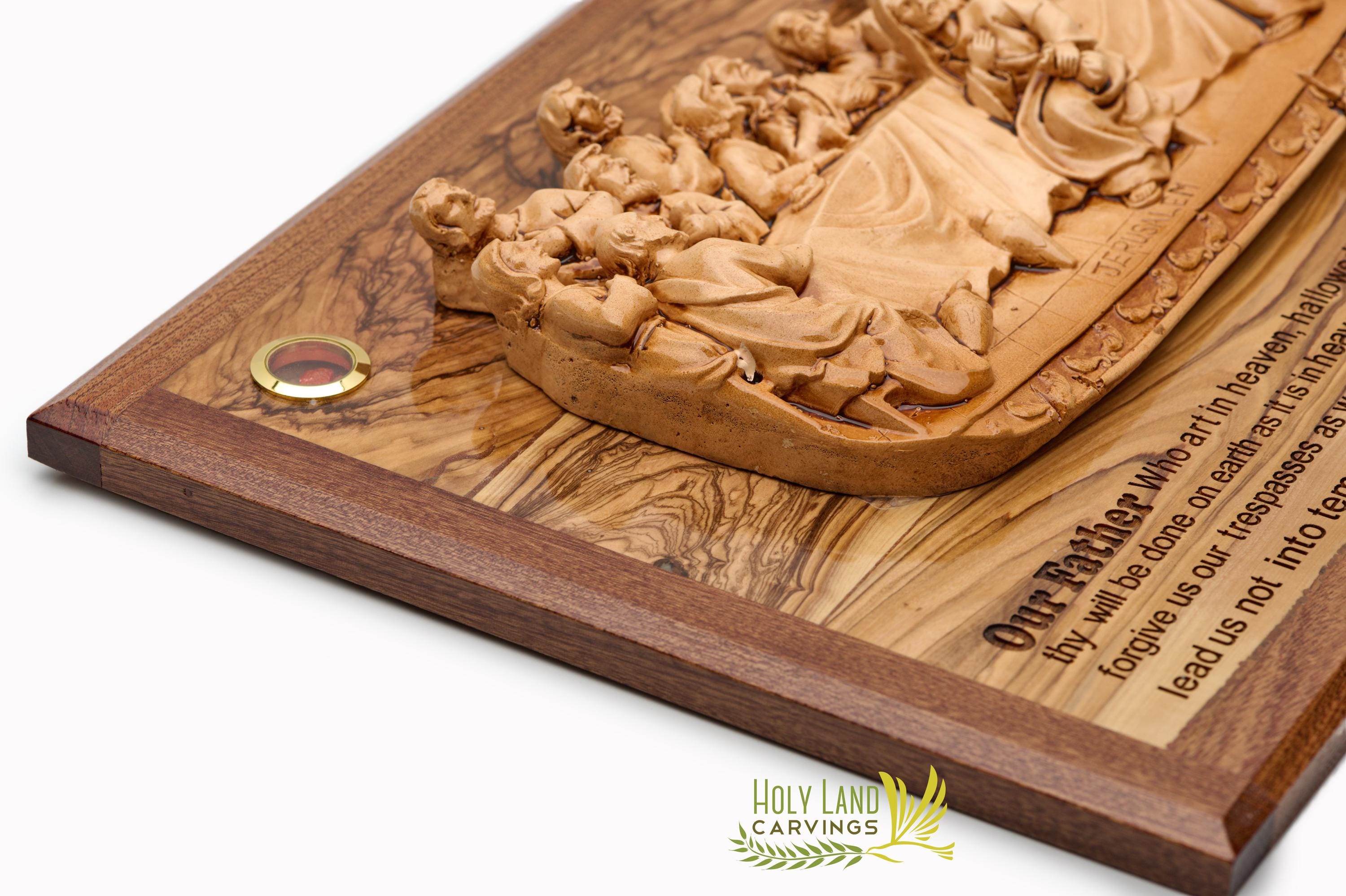 Olive Wood Last Supper Olive Wood Large Last Supper Wall Plaque ...