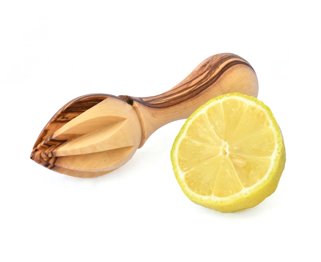 Olive Wood Lemon Juicer Wooden Reamer Hand Made Wooden Lemon Citrus