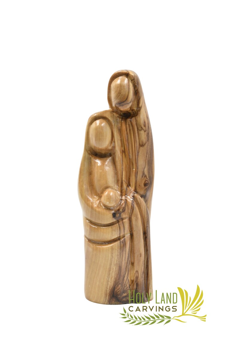 Olive Wood Holy Family Figurine Made in the Holy Land 6 Inch Etsy