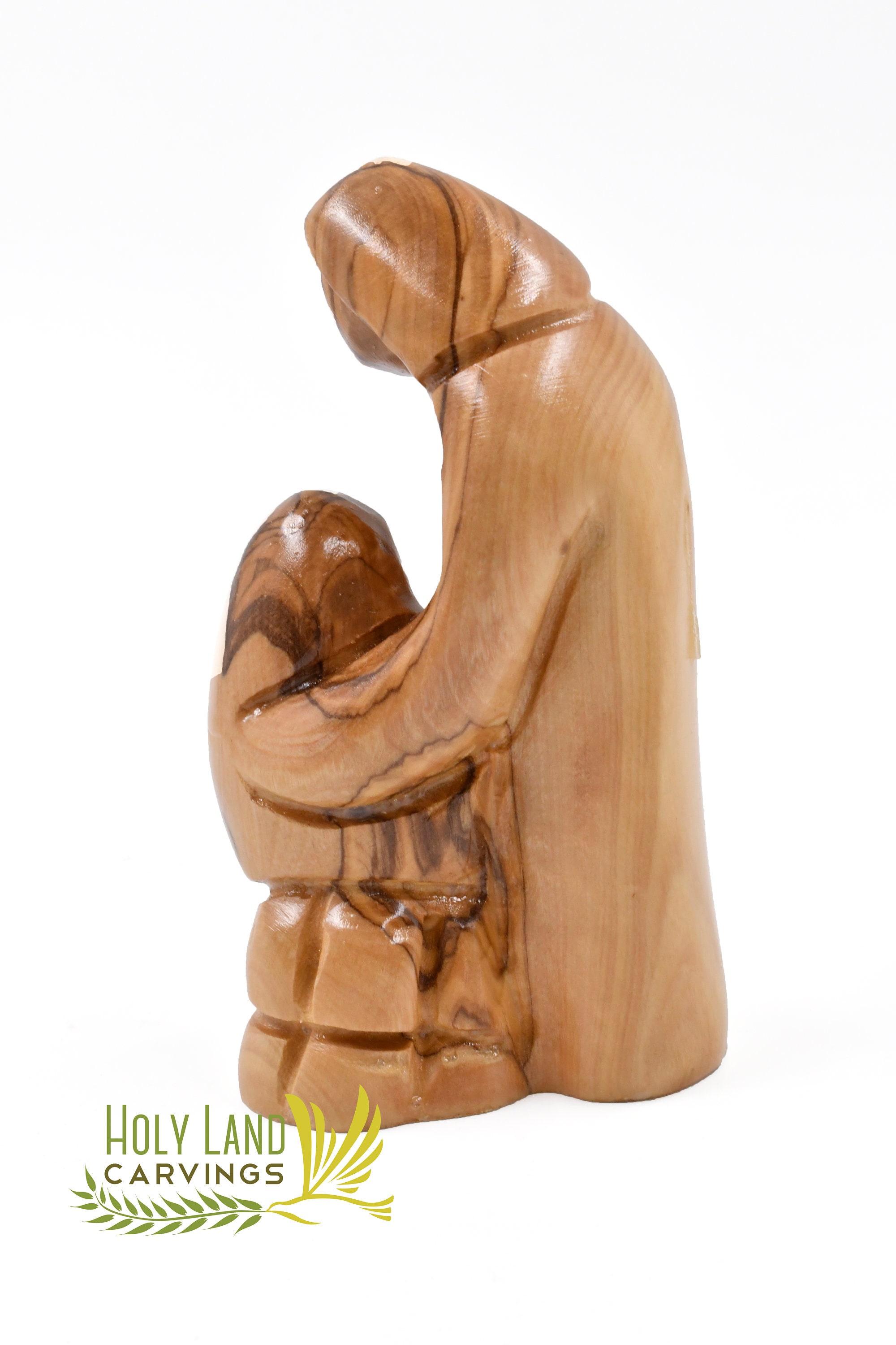 Olive Wood Holy Family Statue Wooden Holy Family Figurine Etsy