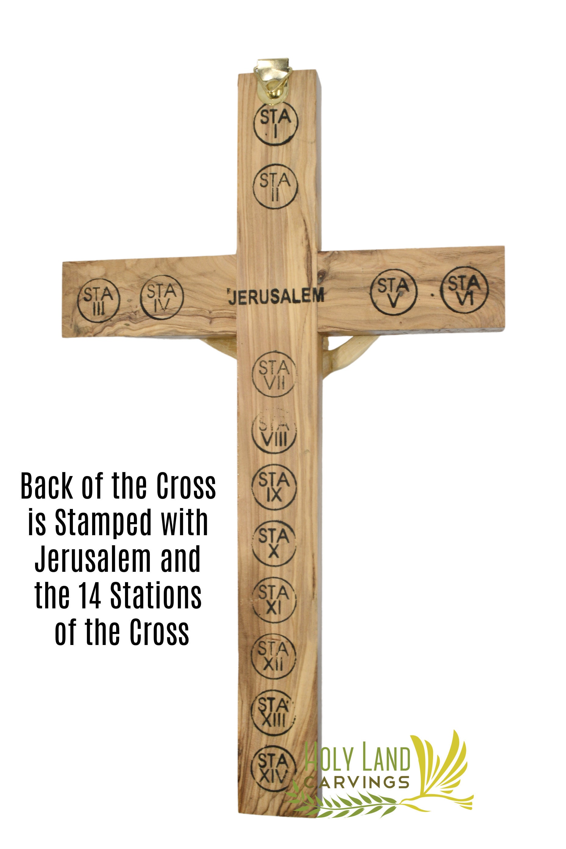 14 Inch Wooden Large Wall Hanging Crucifix Made in the Holy Etsy UK