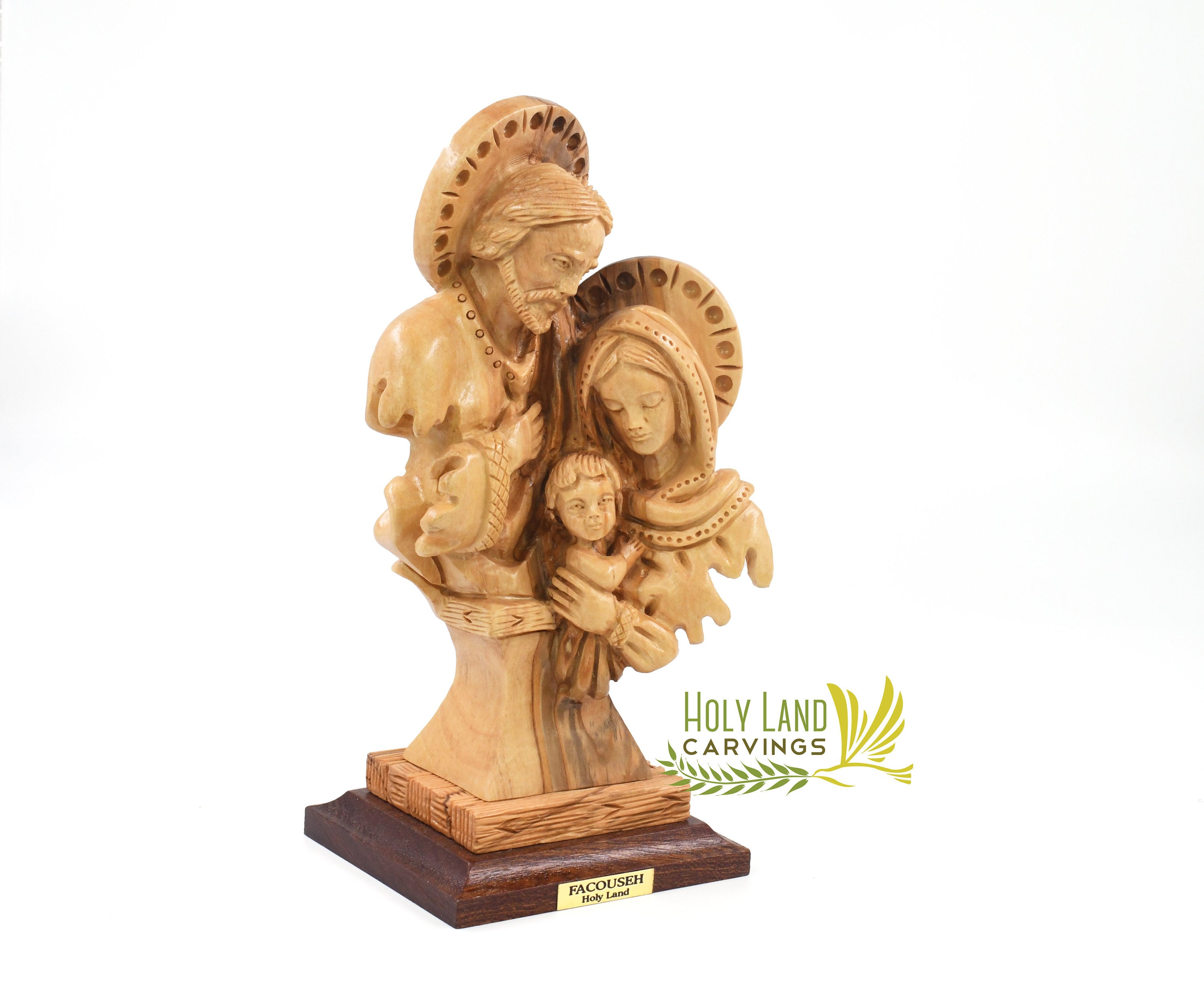 Olive Wood Holy Family Statue Holy Family Figurine Made in Etsy